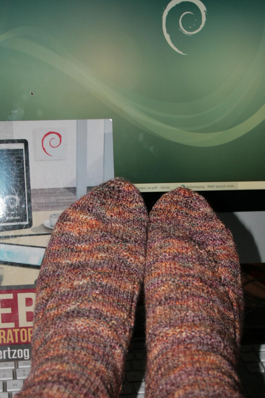 Debian Swirl Socks